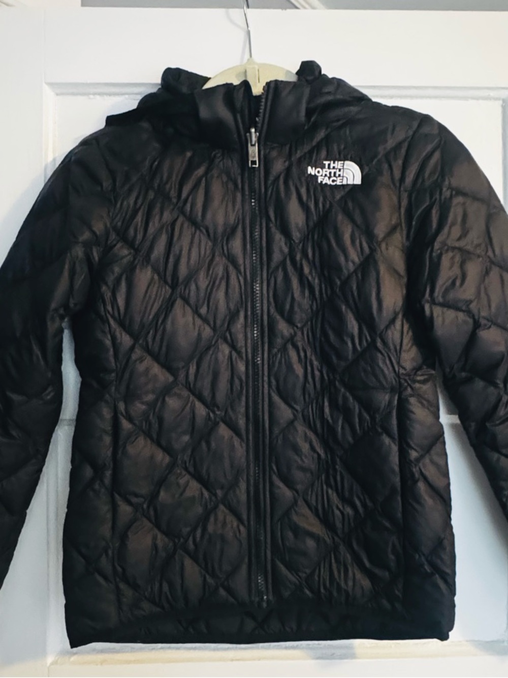 The North Face Kids Black Diamond-Quilt Hooded Puffer Jacket